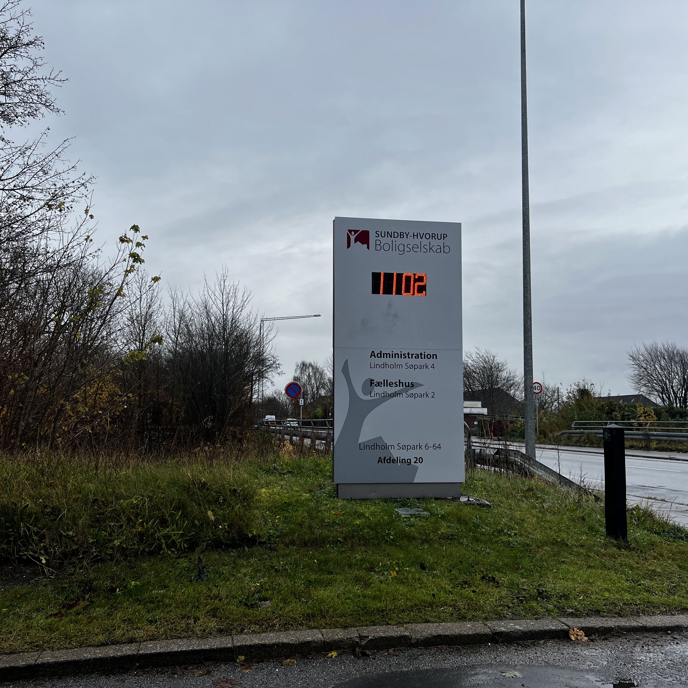 Lindholm Søpark skilt