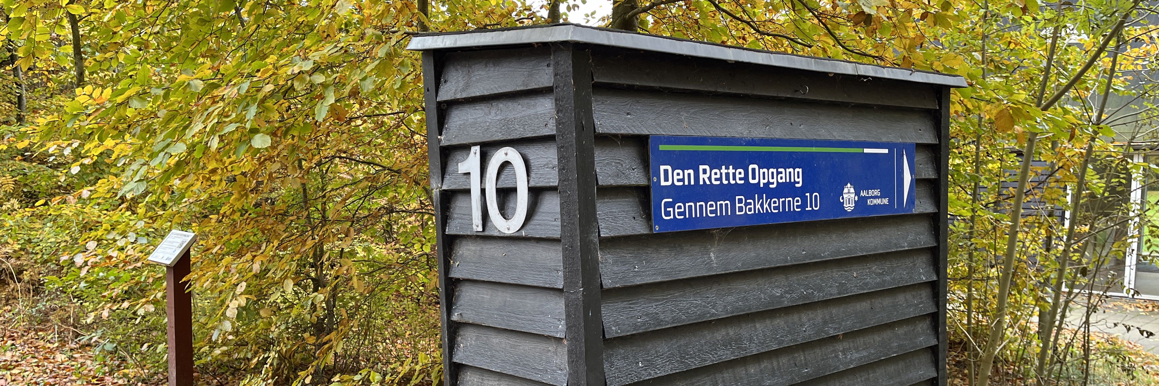 Den rette opgang skilt