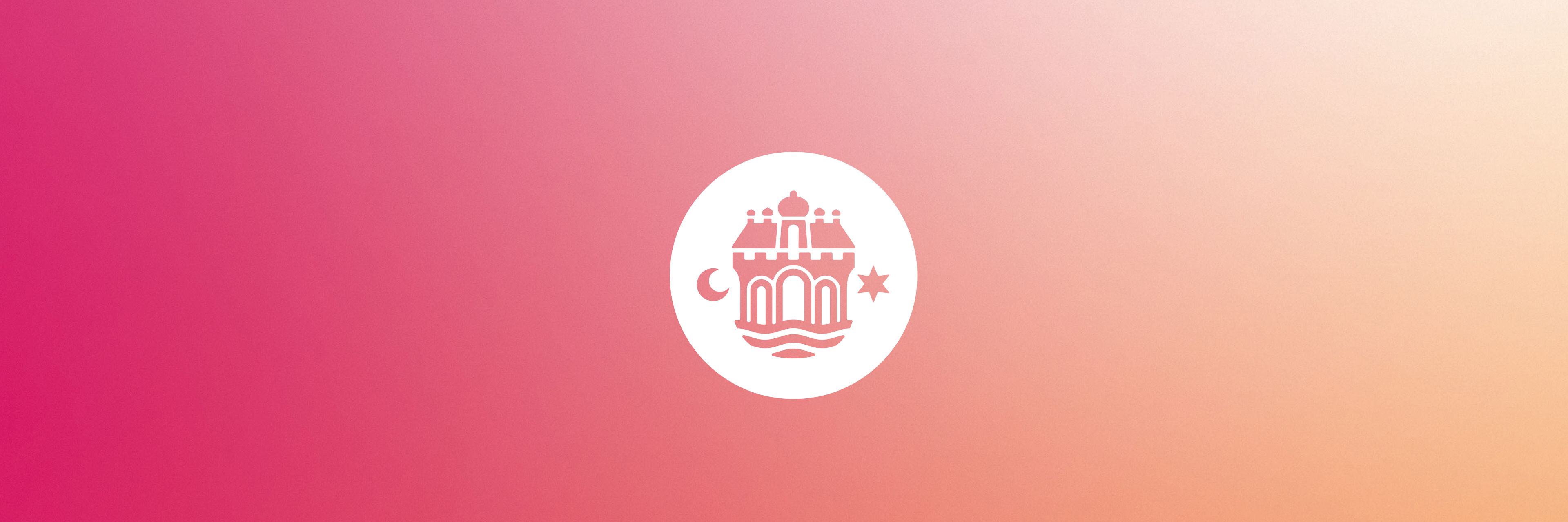 Aalborg Kommunes mønt i orangepink gradient
