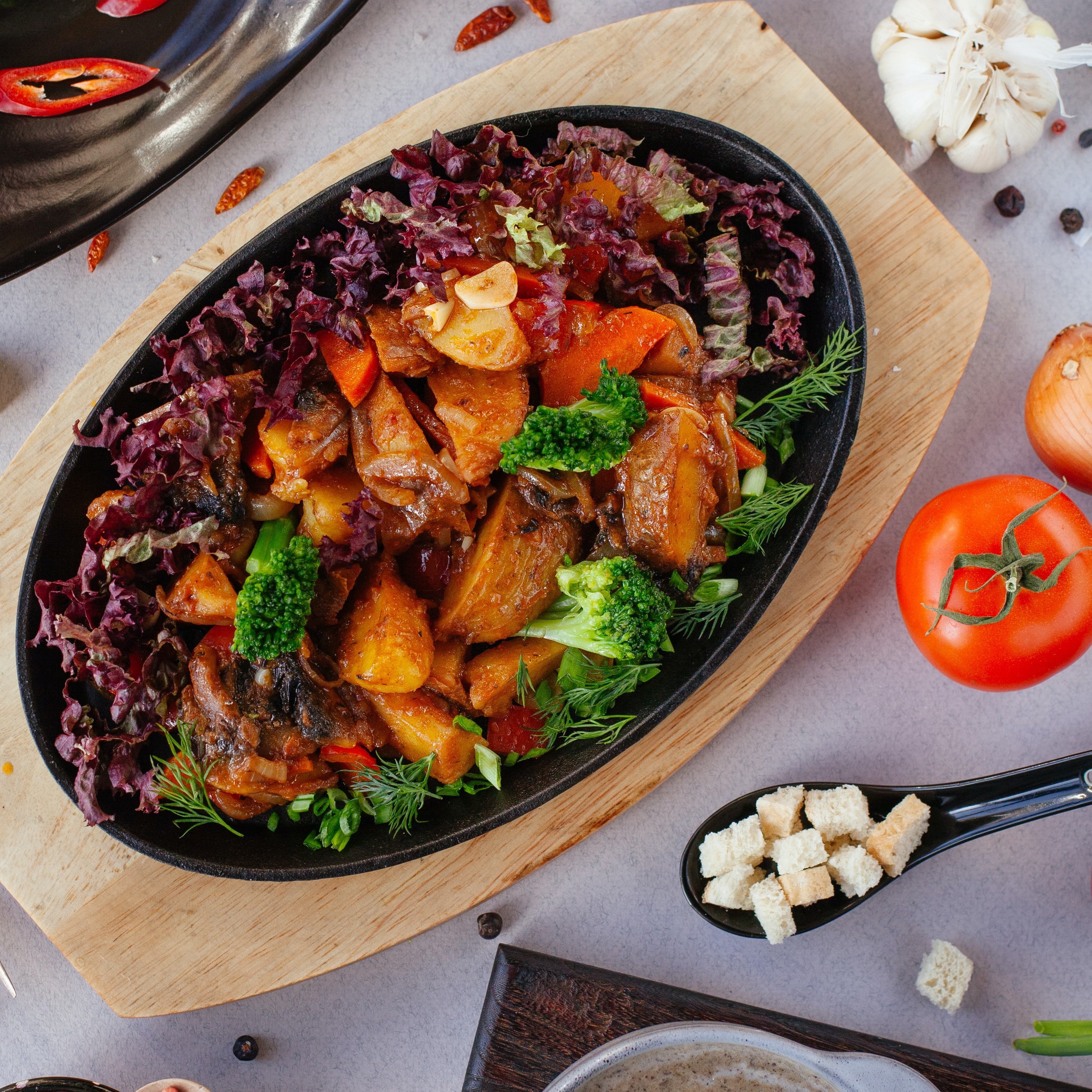 Græske kartofler i ovnfast fad