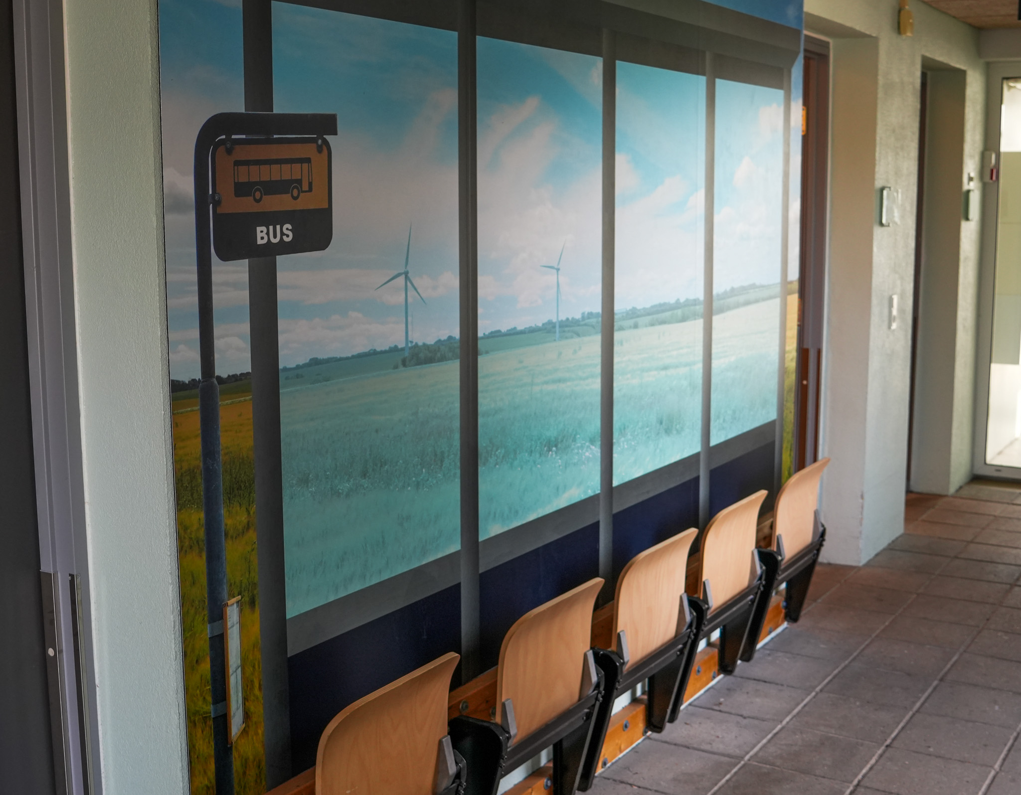 Busstoppested indendørs
