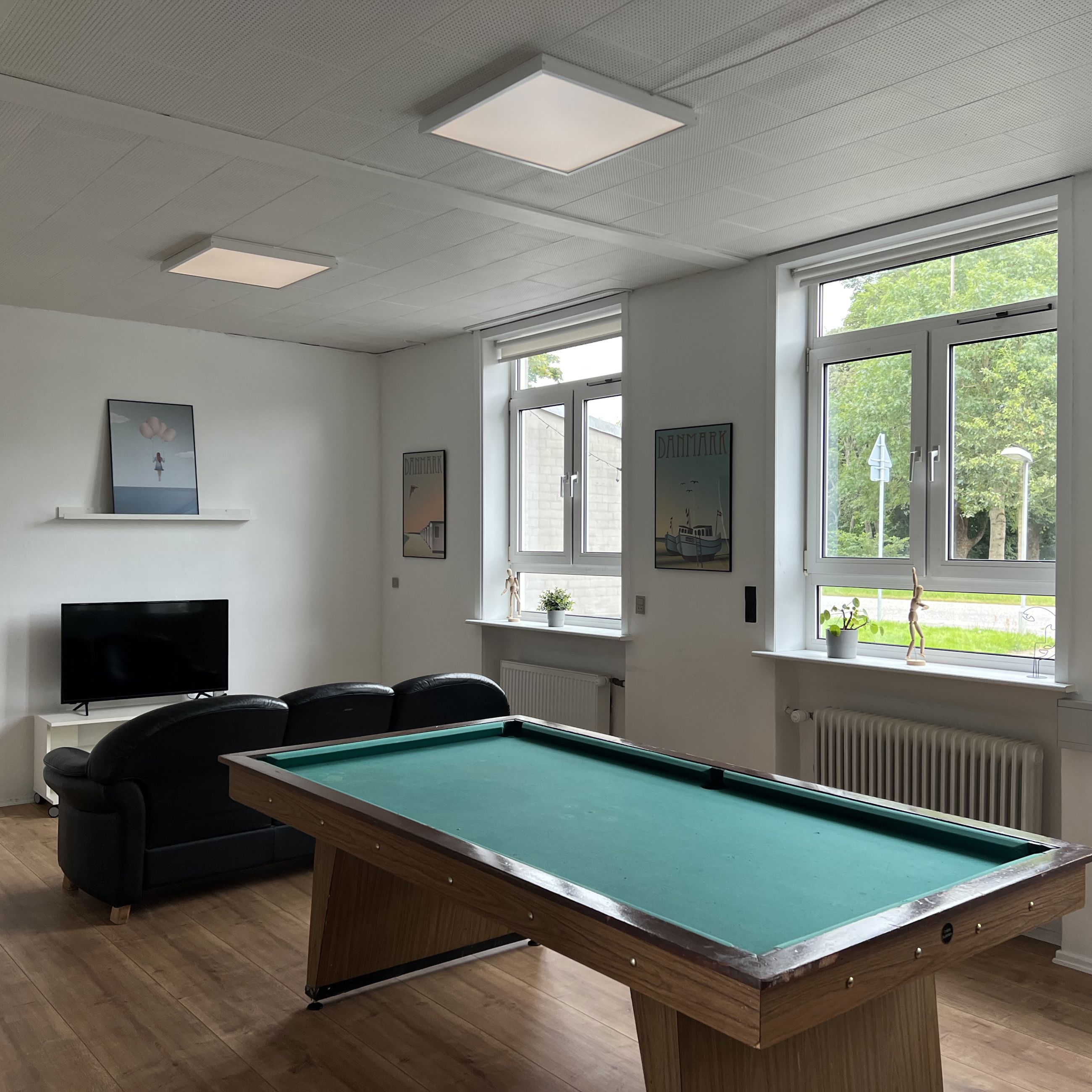 Engen Fællesrum med billardbord