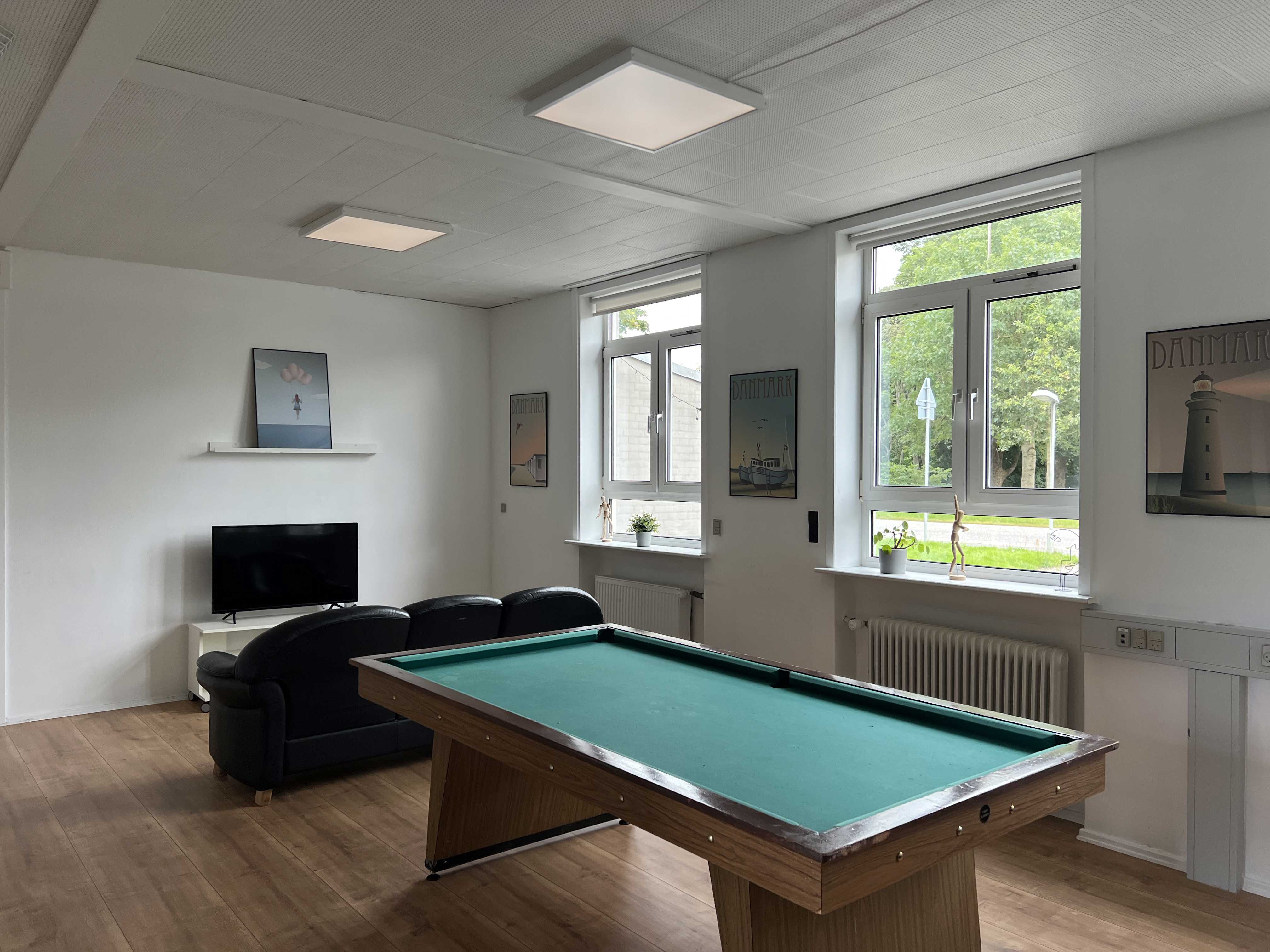 Engen Fællesrum med billardbord